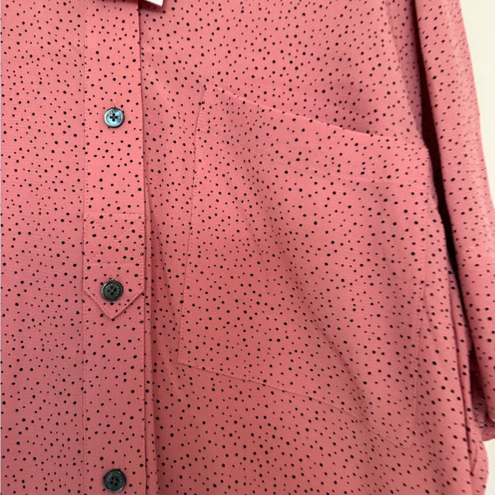 Equipment Rose Polka Dot Button-Down Shirt - Picture 2 of 6